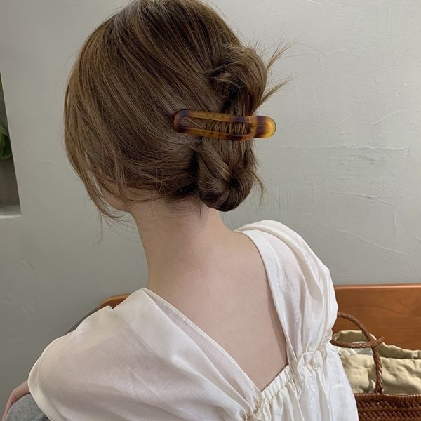 ⁦Irregular Ink Color Matte Simple Special-interest Design Duckbilled Hair Accessories⁩ - الصورة ⁦10⁩