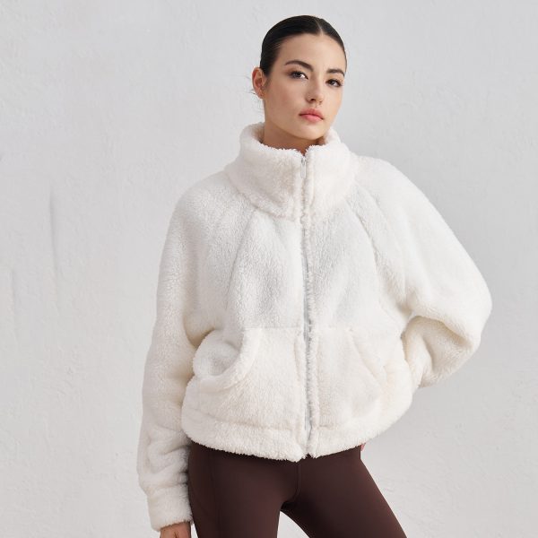 ⁦Women's Plush Warm Sports Jacket⁩ - الصورة ⁦4⁩