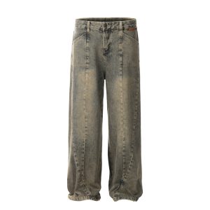 Washed Jeans Punk Fashion Brand Men