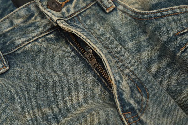 ⁦Fashion American Washed Yellow Jeans Men⁩ - الصورة ⁦8⁩