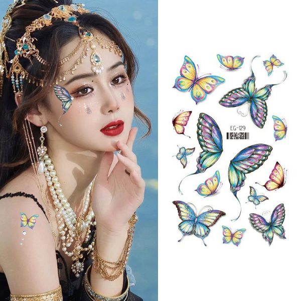 ⁦Butterfly Wing Tattoo Stickers And Accessories⁩ - الصورة ⁦9⁩
