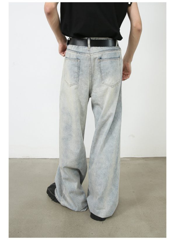 ⁦American Retro Washed Straight Jeans Men⁩ - الصورة ⁦7⁩