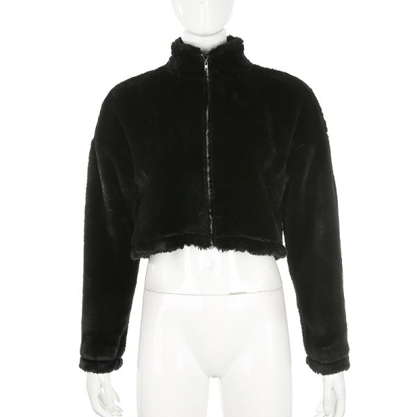 ⁦Wool turtleneck loose two warm zipper jackets⁩ - الصورة ⁦4⁩
