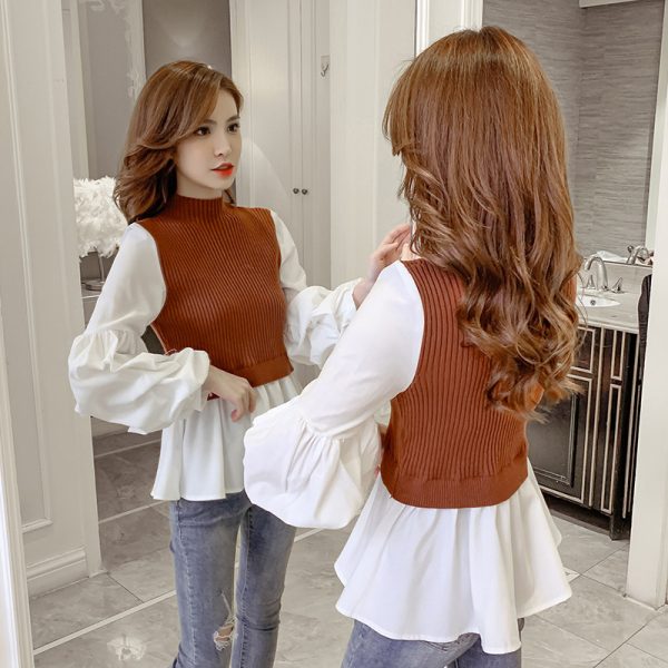 ⁦Women's fake two shirts⁩ - الصورة ⁦2⁩