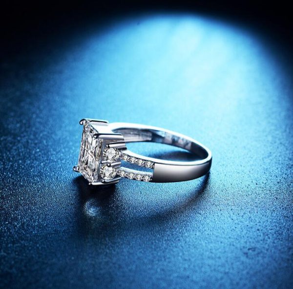 ⁦Zircon ring men and women trend exaggerated purple diamond jewelry accessories⁩ - الصورة ⁦3⁩