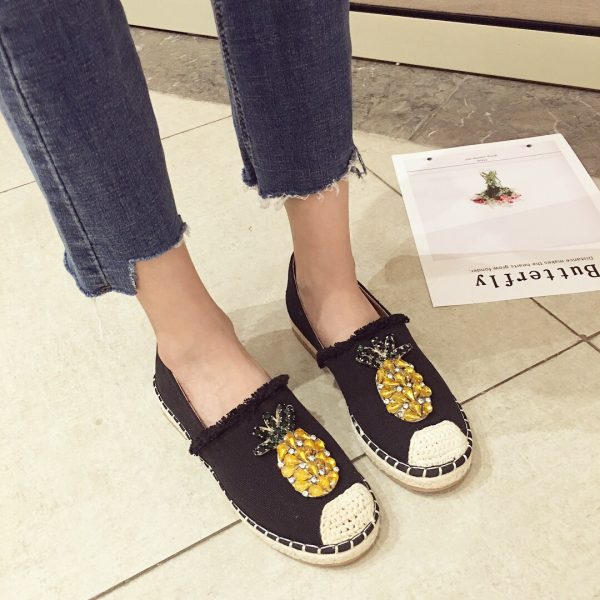 ⁦Pineapple Rhinestone Flats⁩ - الصورة ⁦5⁩