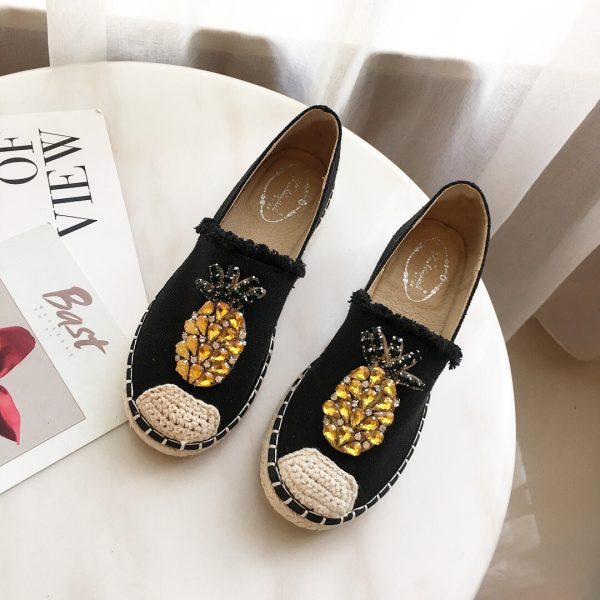 ⁦Pineapple Rhinestone Flats⁩ - الصورة ⁦3⁩