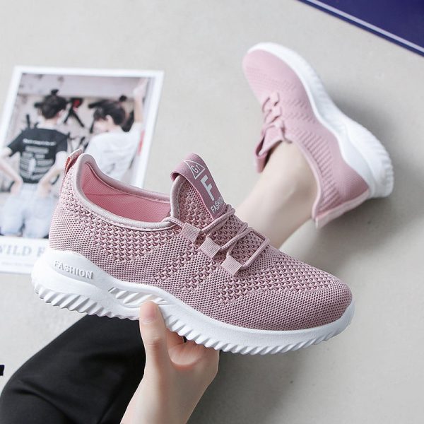 ⁦New Women's Shoes Korean Style Wild White Shoes Breathable Mesh Shoes Trendy Shoes⁩ - الصورة ⁦6⁩