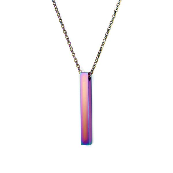 ⁦Fashion Simple Pendant Necklace for Men Women Stainless Steel Geometric Interlocking Chain Choker Male Jewelry Accessories Gifts⁩ - الصورة ⁦2⁩