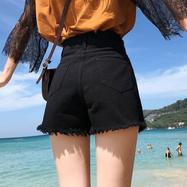 ⁦Autumn Student Pants Loose Straight Leg Suspenders Jeans Female High Waist Slim Suspenders⁩ - الصورة ⁦2⁩