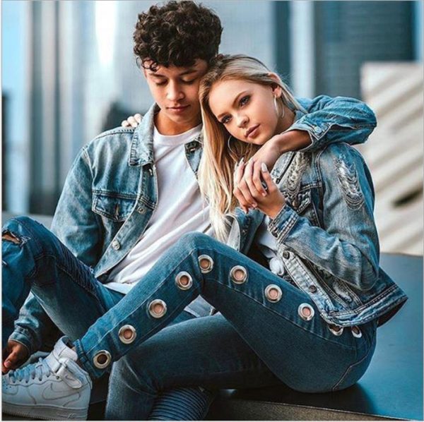 ⁦Fashion Tight Hoop Jeans For Women⁩ - الصورة ⁦5⁩