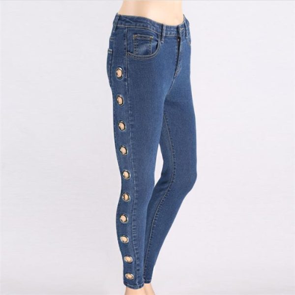⁦Fashion Tight Hoop Jeans For Women⁩ - الصورة ⁦4⁩