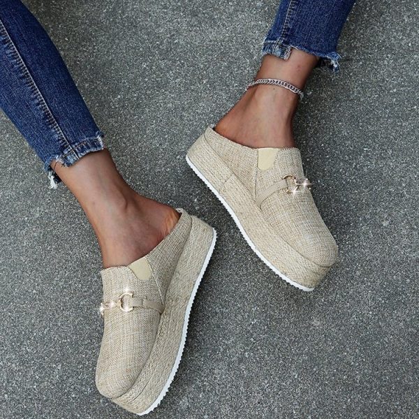 ⁦Fashion Women Thick Bottom Flats⁩ - الصورة ⁦5⁩