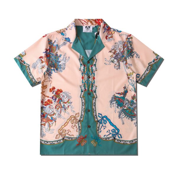 ⁦Casual Printed Short Sleeve Shirt Men Street Hawaii Beach Oversize Women Fashion Harujuku Shirts For Men⁩ - الصورة ⁦4⁩
