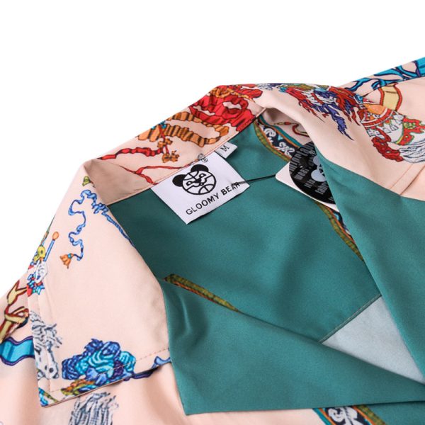 ⁦Casual Printed Short Sleeve Shirt Men Street Hawaii Beach Oversize Women Fashion Harujuku Shirts For Men⁩ - الصورة ⁦5⁩