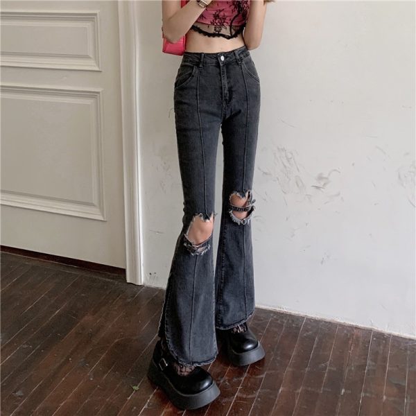 ⁦Hot Girl Ripped Jeans Women⁩ - الصورة ⁦3⁩