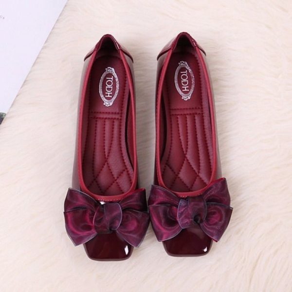 ⁦Womens Shoes Ballet Flats Boat Shoes Woman Slip-on Elegant Shine⁩ - الصورة ⁦4⁩