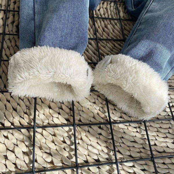 ⁦Thick Lambskin Jeans For Women⁩ - الصورة ⁦9⁩