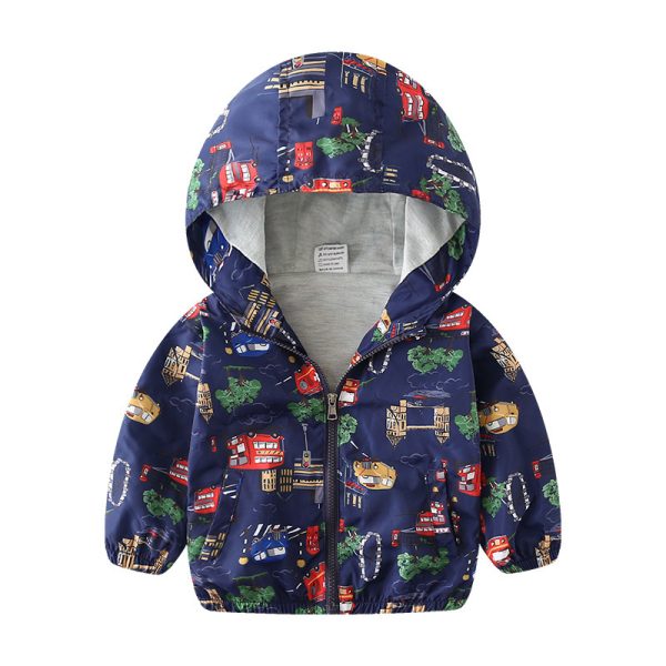 ⁦Boys And Children's Jackets Airplane Printed Baby Windbreaker Jackets⁩ - الصورة ⁦6⁩