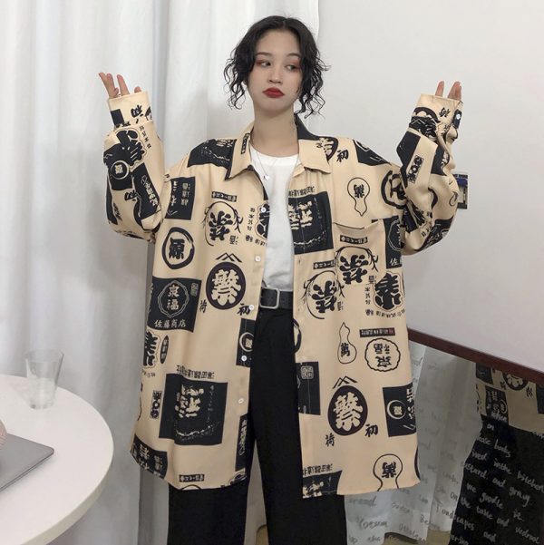 ⁦Streetwear Harajuku clothing ladies shirts⁩ - الصورة ⁦3⁩