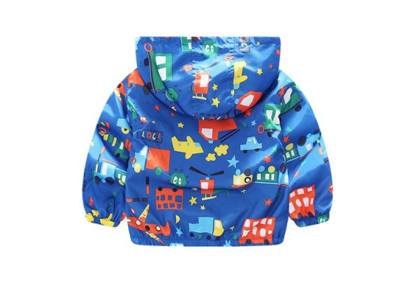⁦Boys And Children's Jackets Airplane Printed Baby Windbreaker Jackets⁩ - الصورة ⁦4⁩