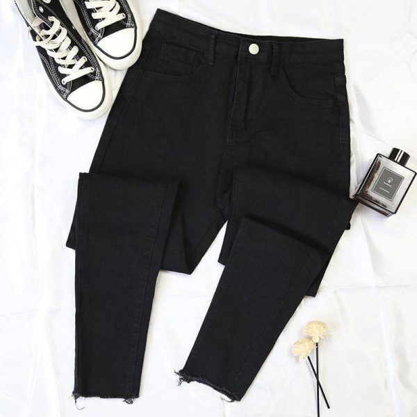 ⁦Thick Lambskin Jeans For Women⁩ - الصورة ⁦5⁩