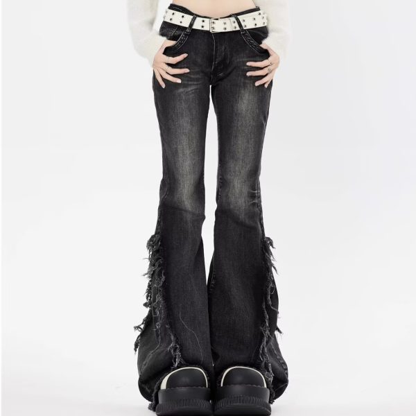 ⁦Fashion American Slightly Flared Jeans Women⁩ - الصورة ⁦2⁩