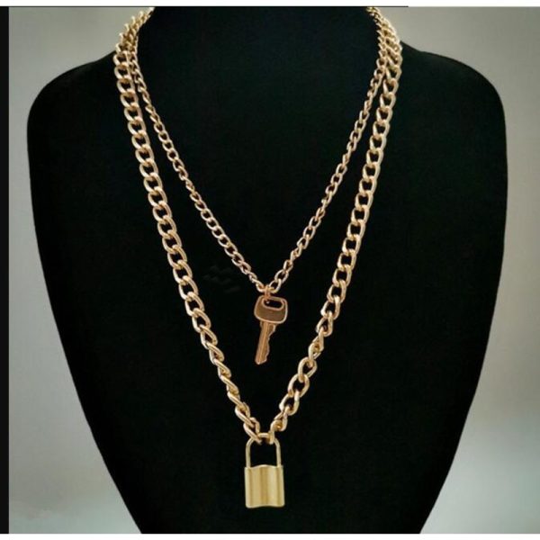 ⁦Men And Women Fashion Accessories Chain Padlock⁩ - الصورة ⁦8⁩