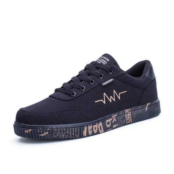 ⁦Men's canvas shoes sports casual men's shoes flat shoes men⁩ - الصورة ⁦4⁩