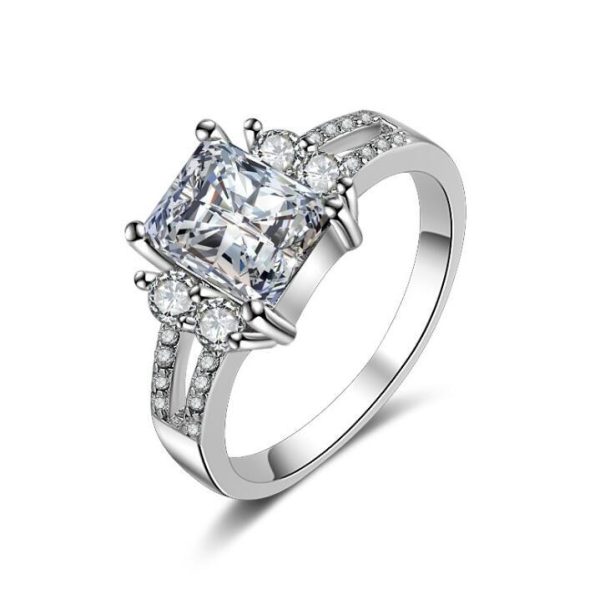 ⁦Zircon ring men and women trend exaggerated purple diamond jewelry accessories⁩ - الصورة ⁦5⁩