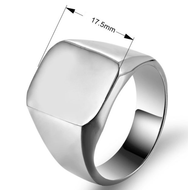 ⁦Custom Stainless Steel Fashion Burn Ring For Men Custom Accessories Party Jewelry Father's Day Gift⁩ - الصورة ⁦2⁩