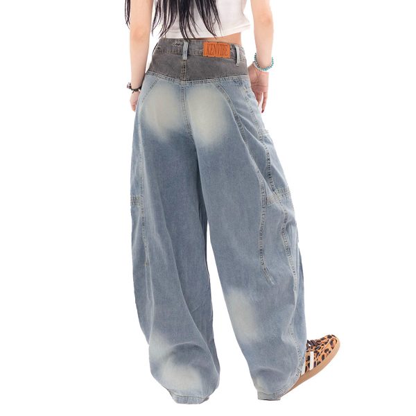 ⁦Distressed Washed Jeans Men And Women⁩ - الصورة ⁦3⁩
