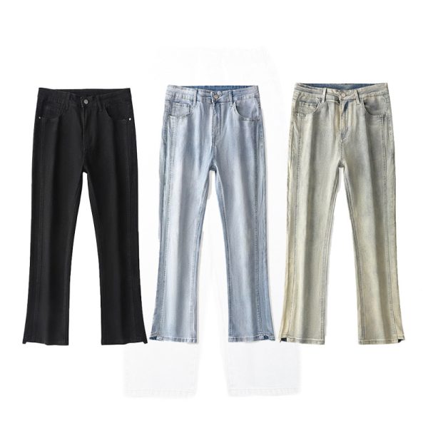 ⁦Fashion Personalized Washed Yellow Jeans Men⁩ - الصورة ⁦7⁩