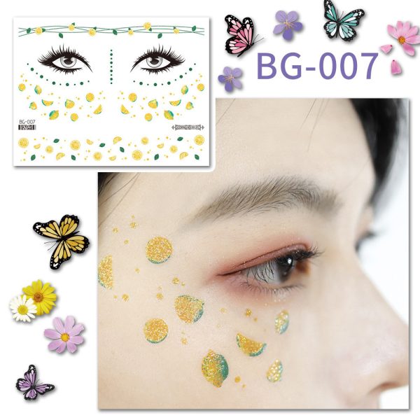 ⁦Butterfly Wing Tattoo Stickers And Accessories⁩ - الصورة ⁦5⁩