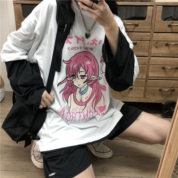 ⁦Printed fake two long sleeve T-shirts⁩ - الصورة ⁦2⁩