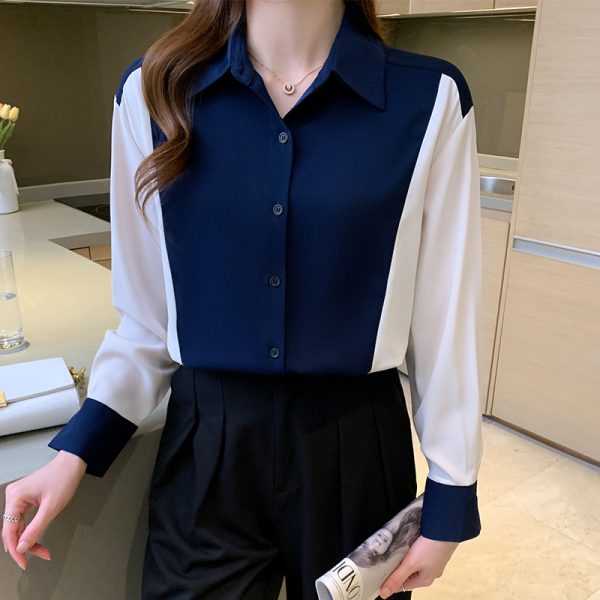 ⁦Autumn Ladies High-end Long-sleeved Tops Temperament Shirts⁩ - الصورة ⁦2⁩