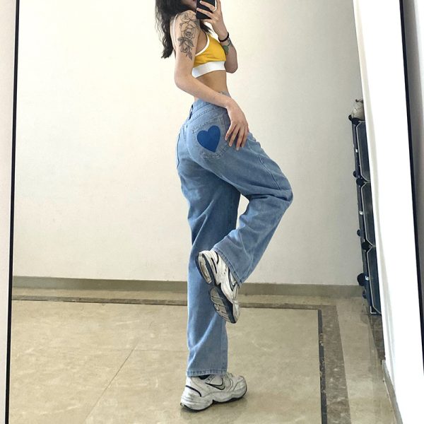 ⁦Gradient Black Jeans Women High Waist⁩ - الصورة ⁦2⁩
