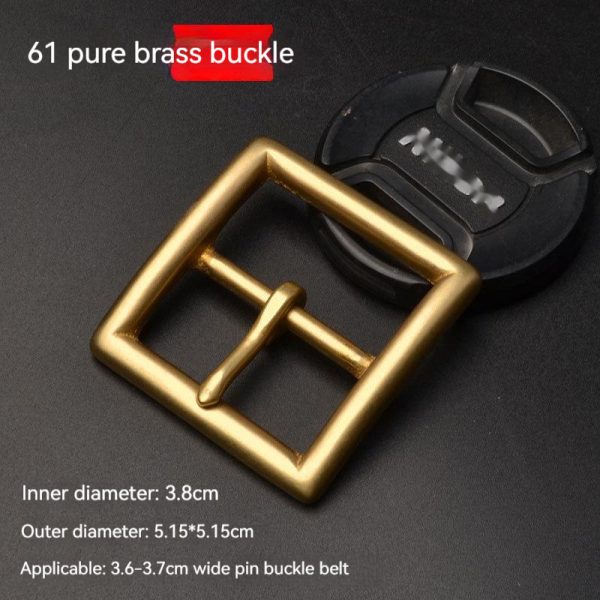 ⁦Casual Men Solid Brass Belt Buckle Accessories⁩ - الصورة ⁦7⁩