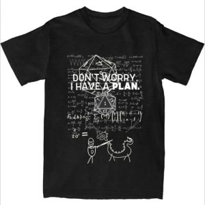 Dungeon Dragon D20 Dice Men Women's T Shirts Dnd Game I Have A Plan Accessories Funny Tees T-Shirts  Gift Clothing