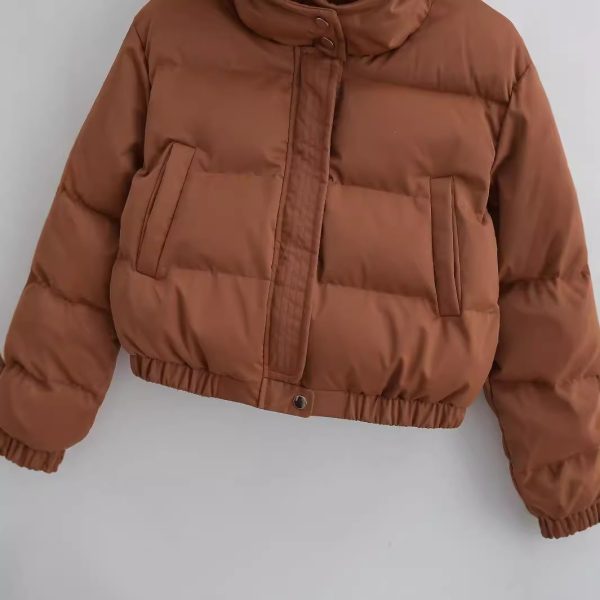 ⁦Autumn New Fashion Casual Simple All-matching Hooded Short Cotton Jacket⁩ - الصورة ⁦3⁩