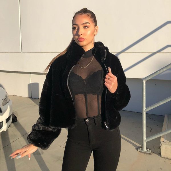 ⁦Wool turtleneck loose two warm zipper jackets⁩ - الصورة ⁦2⁩