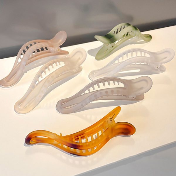⁦Irregular Ink Color Matte Simple Special-interest Design Duckbilled Hair Accessories⁩ - الصورة ⁦7⁩