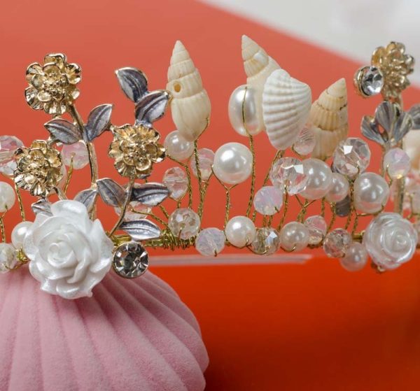 ⁦Headdress Flower Hair Band Baroque Hair Accessories Photo Studio Wedding Accessories⁩ - الصورة ⁦2⁩