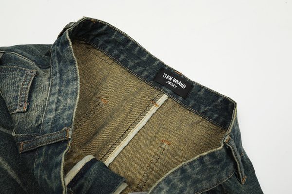 ⁦American Retro Washed Worn Jeans Men⁩ - الصورة ⁦5⁩