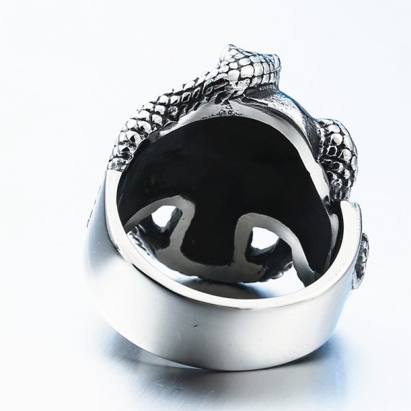 ⁦Explosive Accessories Eyes King Snake Demon Eyes Vampire Skull Ring Men⁩ - الصورة ⁦2⁩