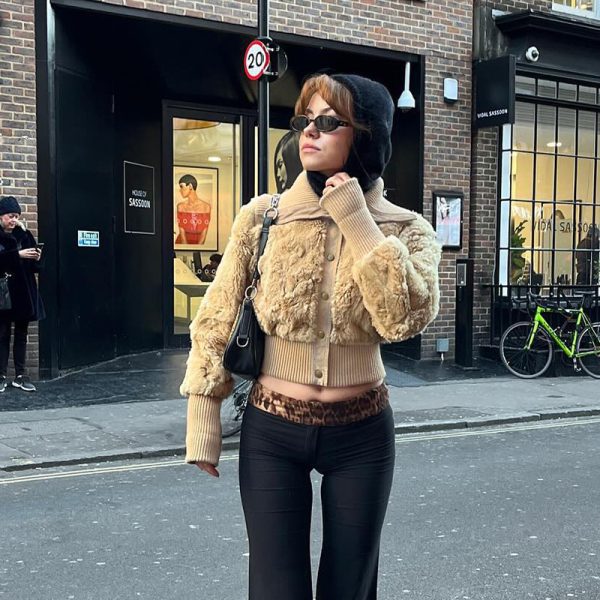 ⁦European And American Street Style Short Furry Coat⁩ - الصورة ⁦2⁩