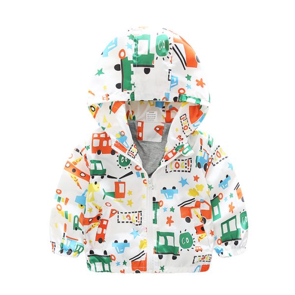 ⁦Boys And Children's Jackets Airplane Printed Baby Windbreaker Jackets⁩ - الصورة ⁦2⁩