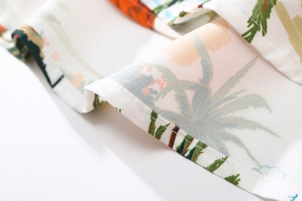 ⁦Thai Style Floral Shirt Men And Women Trendy Shirts⁩ - الصورة ⁦7⁩