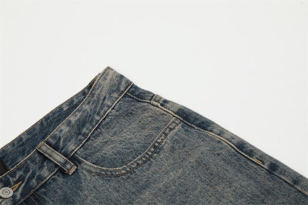 ⁦Fashion Personality Worn Jeans Men⁩ - الصورة ⁦8⁩