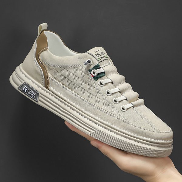 ⁦Men's Breathable Soft Soled Flats Leather Shoes⁩ - الصورة ⁦3⁩